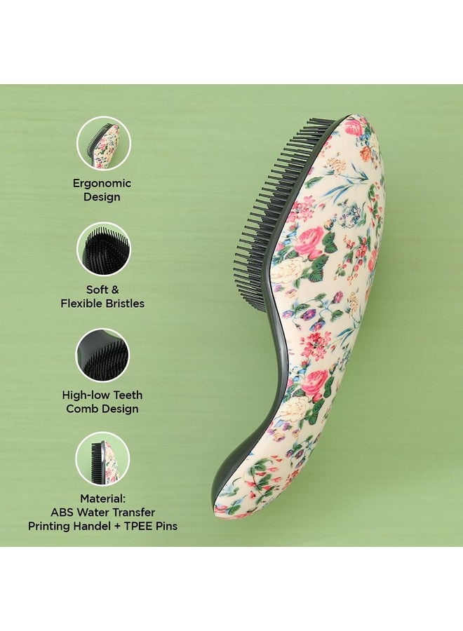 Hearts Hair Brush | Detangler Hair Brush | Flexible Bristles | Hair Brush With Paddle | Quick Drying Hair Brush | Suitable For All Hair Types | 3 Piece | Yz-80211W | Multicolor - Image 3