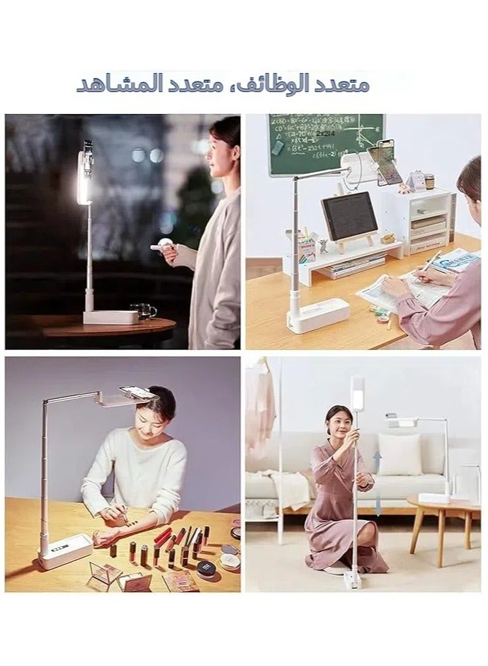 general Video Recording Phone Holder, Foldable LED Light Stand, Portable Multifunction Holder, Kitchen Table Mount Stand - Image 2