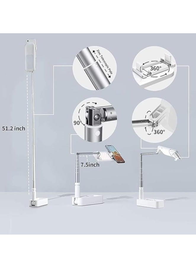 general Video Recording Phone Holder, Foldable LED Light Stand, Portable Multifunction Holder, Kitchen Table Mount Stand - Image 5