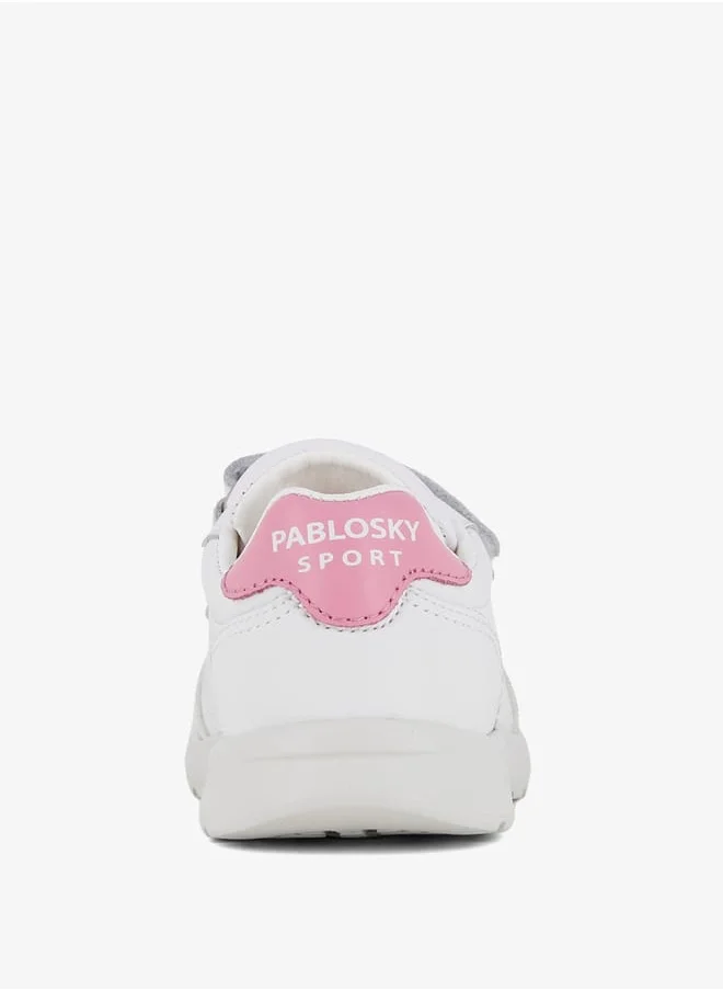 Pablosky Girls Textured Shoes with Hook and Loop Closure