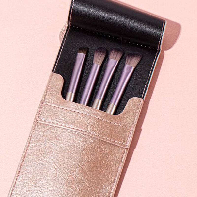 💄 مجموعة فرش الع ن محمولة للماكياج ال مي تدوم طويلا وسهلة التنظيف - Image 1