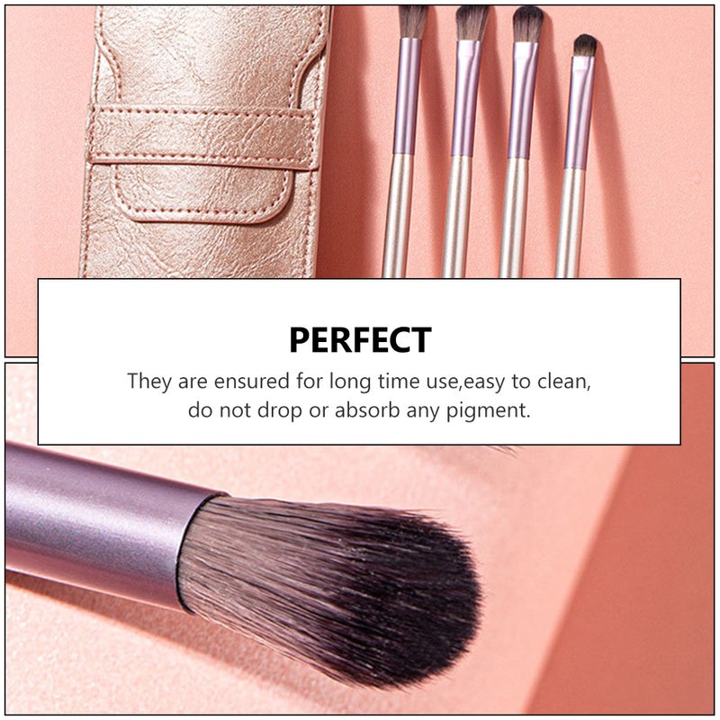 💄 مجموعة فرش الع ن محمولة للماكياج ال مي تدوم طويلا وسهلة التنظيف - Image 5