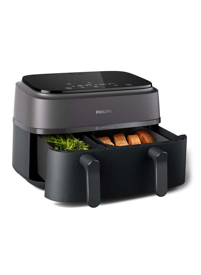Philips Dual Basket AirFryer XXL - 2 Basket Drawers, 8 Preset Functions, Touchscreen, 9 L 2750 W NA350/09 / NA350/00 Black - Image 2