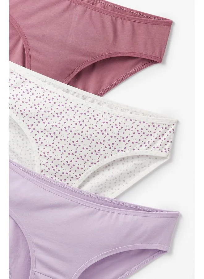 JUNE June Women 3-Pack Panties Rose - Multicolor - Lilac