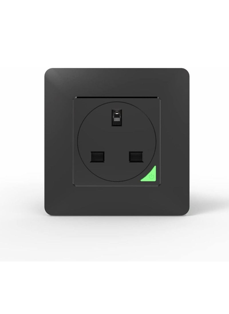 Generic Smart TUYA WiFi Plug, Smart Switched Socket With Child Monitor And  Power Monitor ,App Control,Timer,Wall Power Socket Work with Alexa, Google Assistant,16A 240V,Black  - Image 1