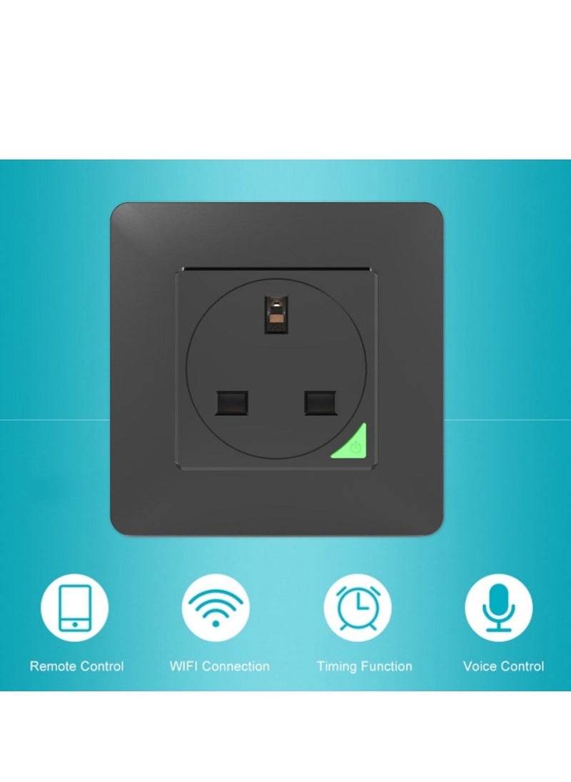 Generic Smart TUYA WiFi Plug, Smart Switched Socket With Child Monitor And  Power Monitor ,App Control,Timer,Wall Power Socket Work with Alexa, Google Assistant,16A 240V,Black  - Image 3
