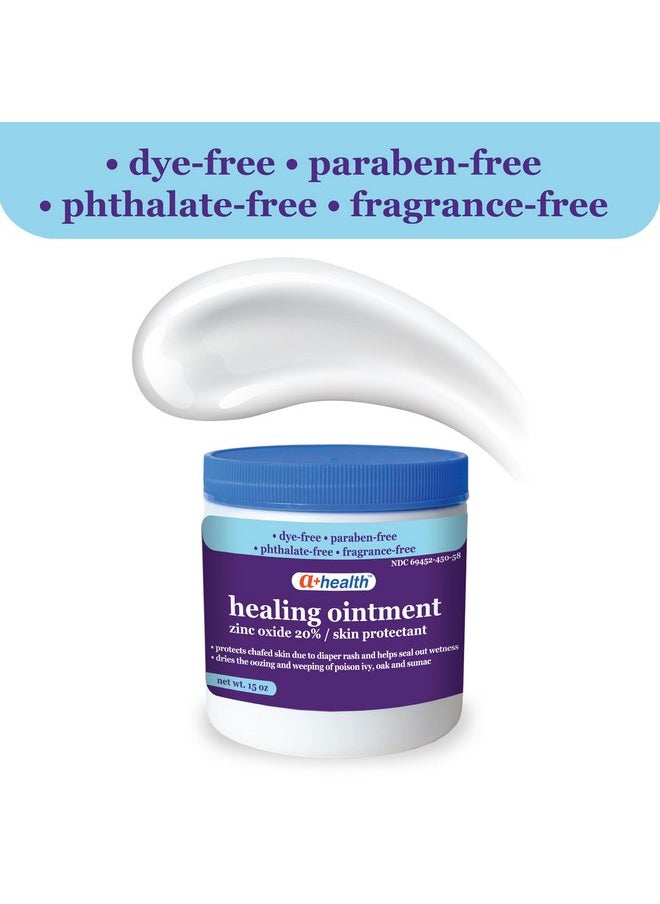 a+health A+Health Zinc Oxide 20% Healing Ointment Skin Protectant Barrier 15 Oz Jar Provides Relief and Treatment of Diaper Rash, Chafed Skin, Poison Ivy, Oak, Sumac for Adults and Babies  - Image 3