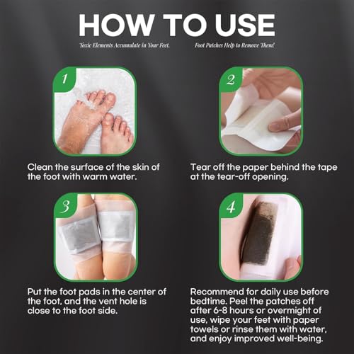 CartHome 30 Pcs Detox Foot Patches, Feet Detox Patch, Foot Patch for Detoxification Detoxify Foot Patch Relieve Stress Relief Sleep for Men & Women - Image 3