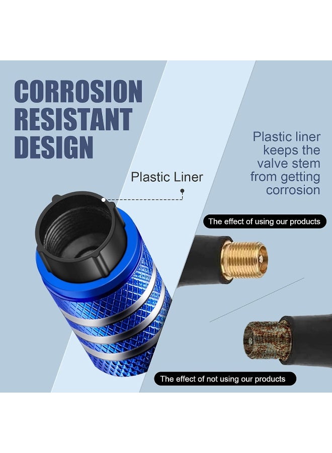 DECURCAR Tire Valve Stem Cap Cover - (5 Pack) Tire Air Cap Corrosion Christmas Reindeer Antler Antlers Auto Accessories Decoration for Car Truck Bike Blue - Image 2