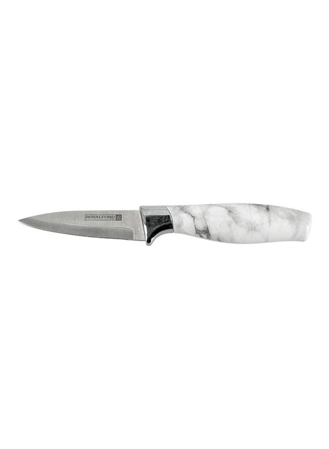 Royalford Marble Designed Paring Knife White/Grey/Silver 3.5inch - Image 1