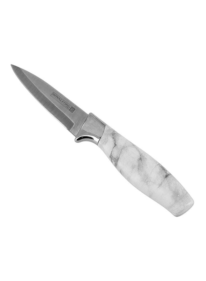 Royalford Marble Designed Paring Knife White/Grey/Silver 3.5inch - Image 2