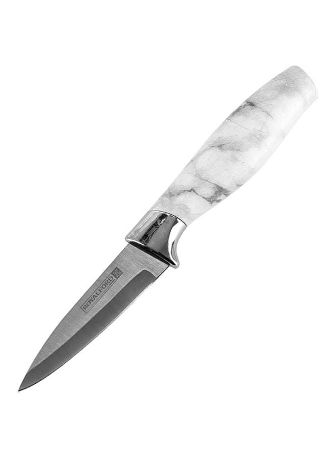 Royalford Marble Designed Paring Knife White/Grey/Silver 3.5inch - Image 3