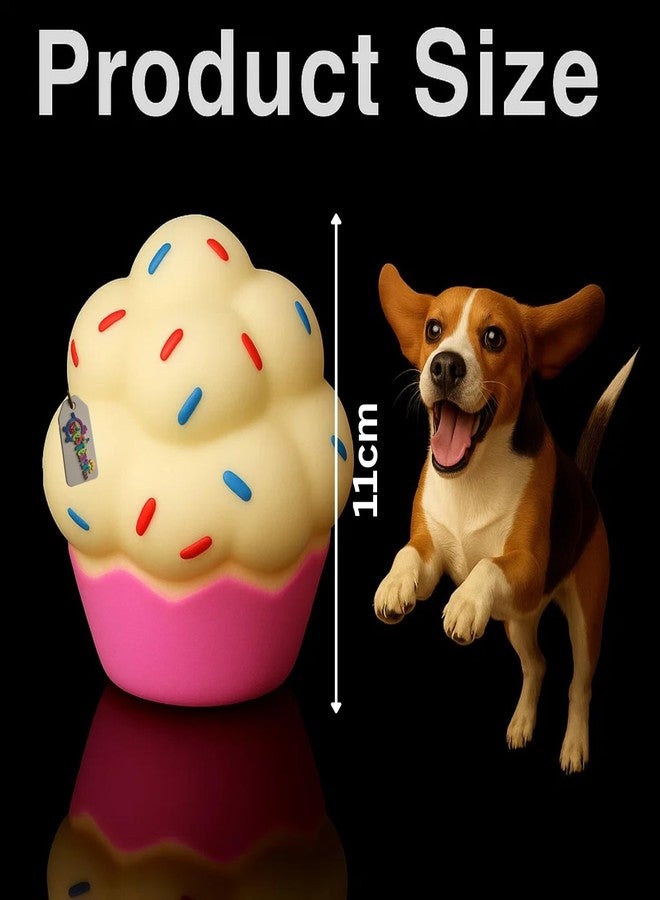 Western Era Muffin Cupcake Dog Squeaky Toy | Soft & Chewable Dessert-Themed Pet Toy for Puppies & Small Dogs | Fun Muffin Design with Colorful Toppings | Interactive Training, Tugging & Fetch Play - Image 3