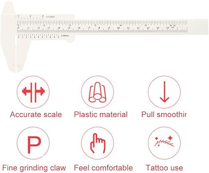 Betued Plastic Eyebrow Ruler DIY Eyebrow Tattoo Measuring Tool for Beginner Use - Image 4