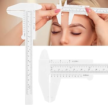 Betued Plastic Eyebrow Ruler DIY Eyebrow Tattoo Measuring Tool for Beginner Use - Image 1