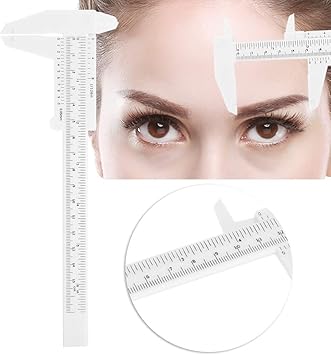 Betued Plastic Eyebrow Ruler DIY Eyebrow Tattoo Measuring Tool for Beginner Use - Image 2