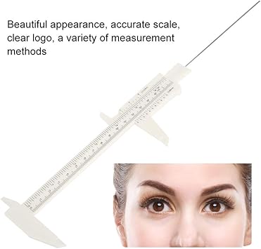 Betued Plastic Eyebrow Ruler DIY Eyebrow Tattoo Measuring Tool for Beginner Use - Image 3