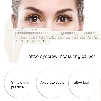 Betued Plastic Eyebrow Ruler DIY Eyebrow Tattoo Measuring Tool for Beginner Use - Image 5