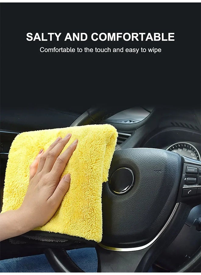 Warme 10PCS Microfiber Cleaning Towel Thick and Soft Drying Cloth, Car Body Washing Towels Double-Layer Cleaning Rags Car Accessories Car Wash Towel Detailing Cleaning Cloth Car Wash Drying Towel Super Absorbent Detailing Towel for Car/Windows/Screen/Kitchen 30x30cm - Image 3