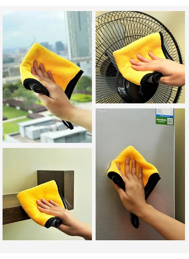Warme 10PCS Microfiber Cleaning Towel Thick and Soft Drying Cloth, Car Body Washing Towels Double-Layer Cleaning Rags Car Accessories Car Wash Towel Detailing Cleaning Cloth Car Wash Drying Towel Super Absorbent Detailing Towel for Car/Windows/Screen/Kitchen 30x30cm - Image 5