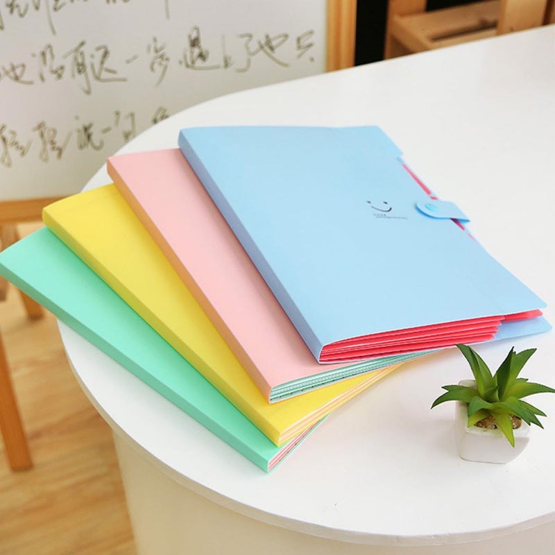 TIDTALEO 10pcs Plastic Accordion File Folder A4 Expanding Office File Organizer with 5 Layers Multi-Color Document Storage for Desktop Filing and Document Management - Image 5