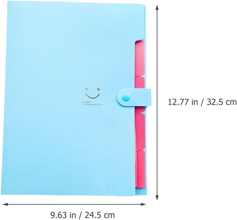 TIDTALEO 10pcs Plastic Accordion File Folder A4 Expanding Office File Organizer with 5 Layers Multi-Color Document Storage for Desktop Filing and Document Management - Image 2