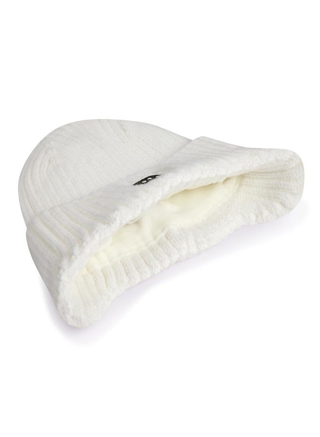 MaxNova Baby Winter Hat Toddler Beanie Hat Earflap Knit Cap for Boys Girls 0-8 Years, White a, 6-36 Months - Image 4