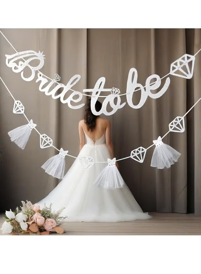 GIFT Bridal and Bachelorette Party Decorations, Silver Banner for Bachelorette Parties and Wedding Day - Image 3