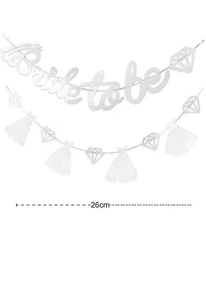 GIFT Bridal and Bachelorette Party Decorations, Silver Banner for Bachelorette Parties and Wedding Day - Image 2