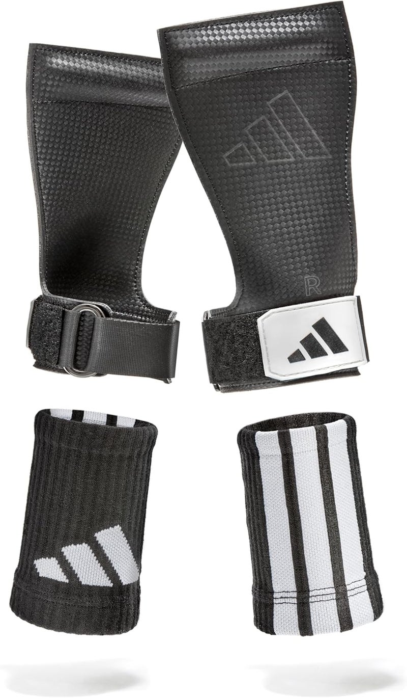 Adidas حزمة قبضة الرفع من أديداس - أسود/أبيض - S/M - Image 2