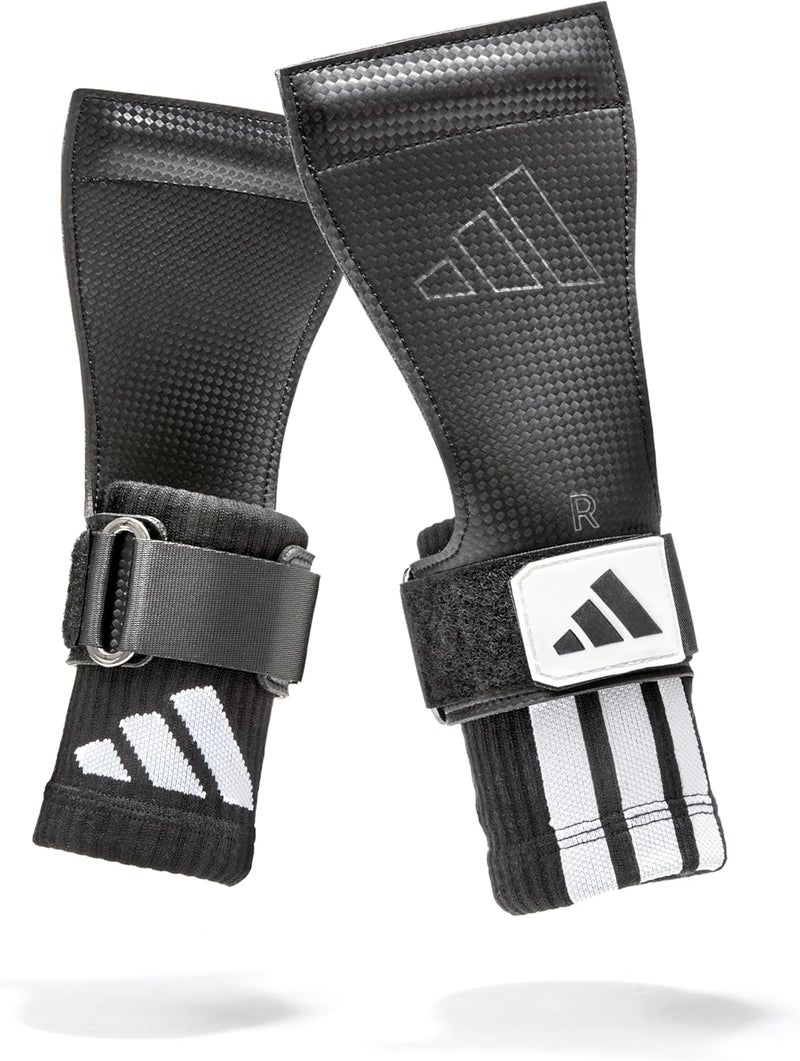 Adidas حزمة قبضة الرفع من أديداس - أسود/أبيض - S/M - Image 1