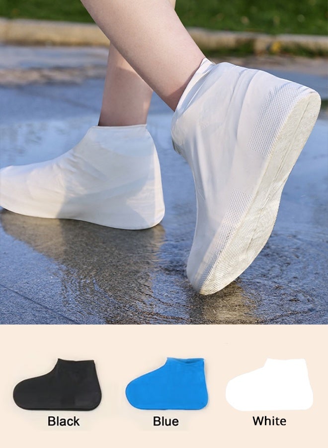 GIFT 3 Pairs Waterproof Shoe Covers, Non-Slip Water Resistant Overshoes Silicone Rain Shoe Cover Outdoor cycling Protectors apply to Men, Women - Image 1