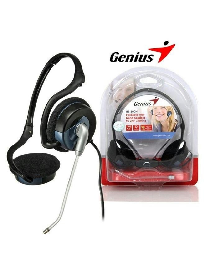 جينيس سماعة الرأس الخلفية القابلة للطي Genius HS-300N VoIP Chatting - Image 1