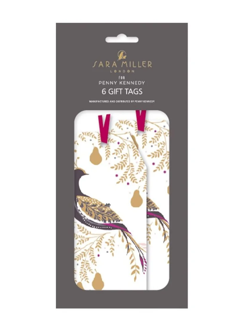 Sara Miller Golden Winter Partridge Gift Tags