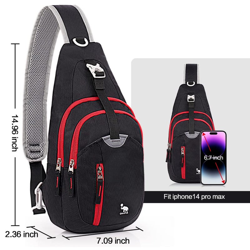 Kimlee OIWAS Sling Bag Crossbody Bags Men, Travel Hiking Chest Daypack for Women One Strap Backpack Lightweight Over Shoulder Bag - Image 2