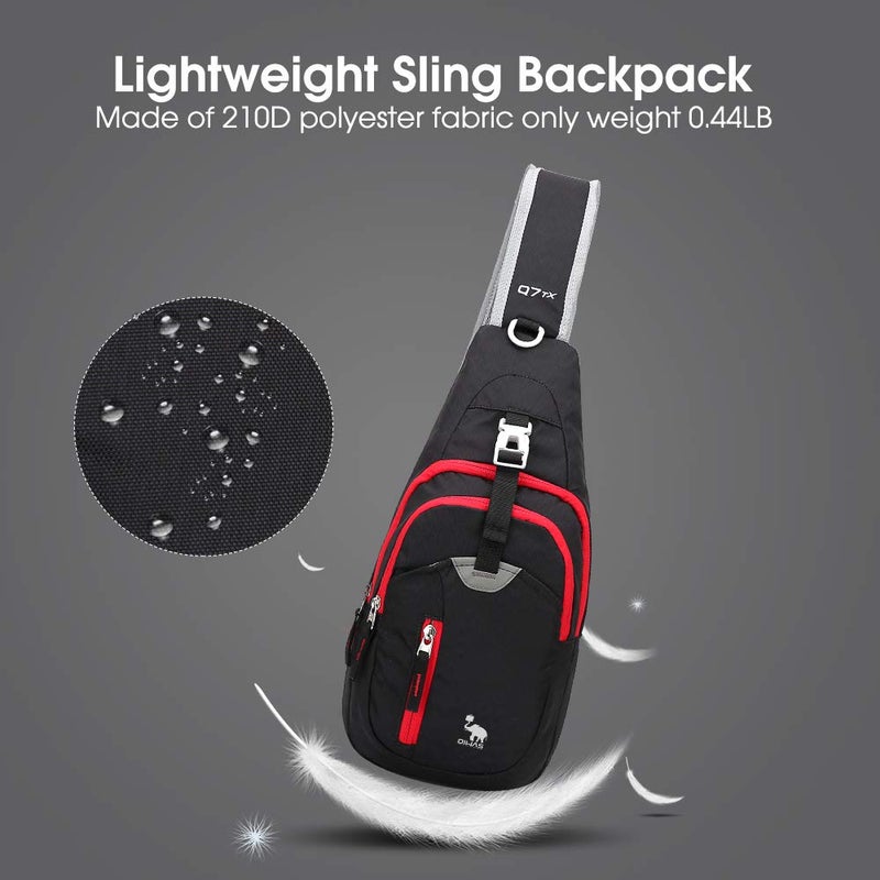 Kimlee OIWAS Sling Bag Crossbody Bags Men, Travel Hiking Chest Daypack for Women One Strap Backpack Lightweight Over Shoulder Bag - Image 5