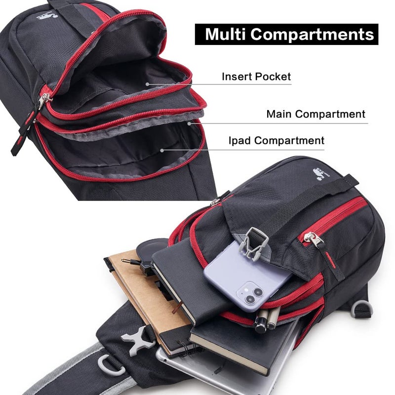 Kimlee OIWAS Sling Bag Crossbody Bags Men, Travel Hiking Chest Daypack for Women One Strap Backpack Lightweight Over Shoulder Bag - Image 3