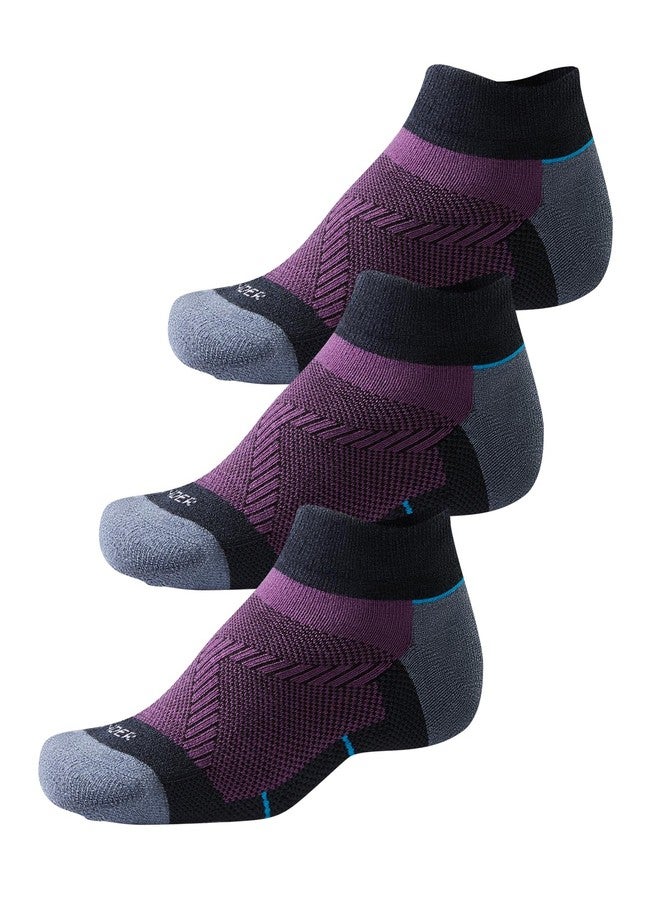 WANDER Merino Wool Breathable Ankle Socks Cushioned Athletic Running Hiking Sock 3 Pairs Lightweight Thermal Low Cut Socks - Image 1