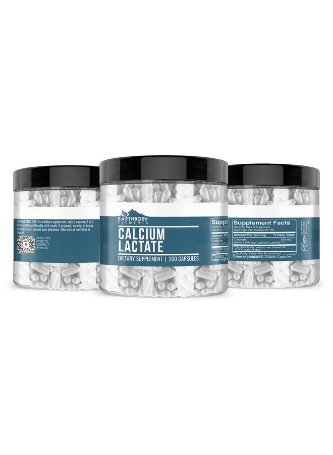 إيرثبورن إيليمنتس مكمل الكالسيوم Earthborn Elements Calcium Lactate (200 Capsules) - Image 2