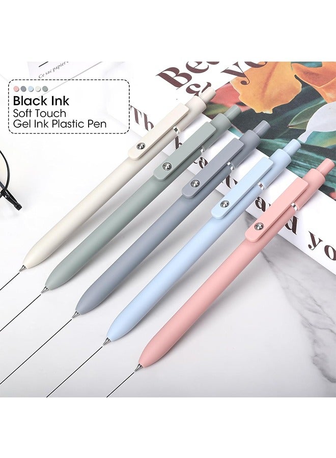 10Pcs Gel Pens, 0.5mm Black Ink Pens Quick Dry Ink Pens Fine Point Smooth Writing Pen for Journaling Note Taking, Pens Ballpoint for School Office Home (10pcs Morandi) - Image 2