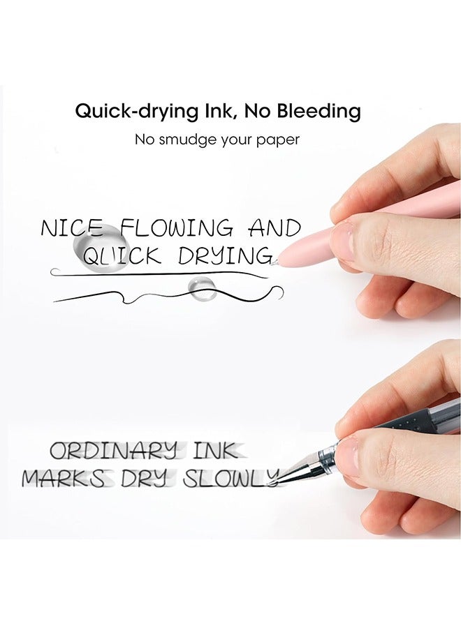 10Pcs Gel Pens, 0.5mm Black Ink Pens Quick Dry Ink Pens Fine Point Smooth Writing Pen for Journaling Note Taking, Pens Ballpoint for School Office Home (10pcs Morandi) - Image 5