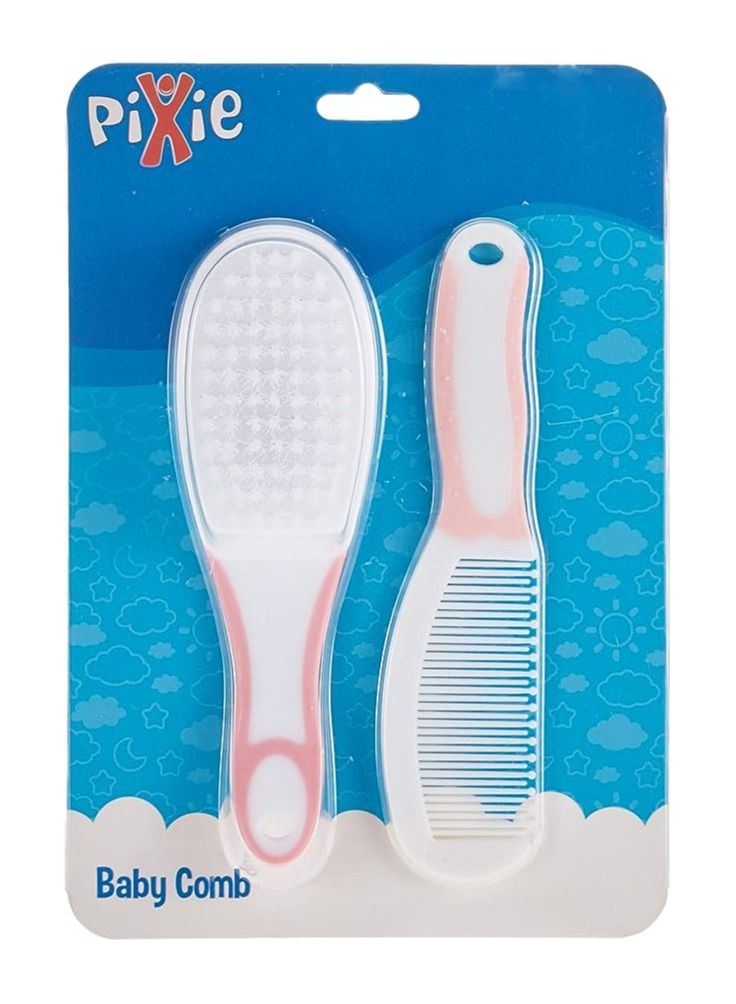 Pixie Baby Comb Set - White & Pink (Pack Of 2) - Image 3