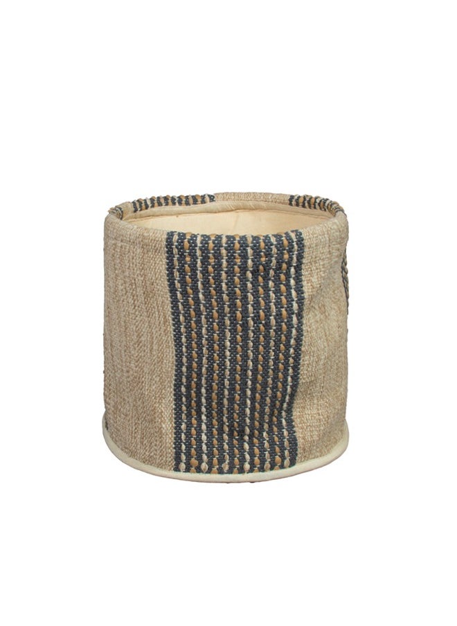 N & H Eco Friendly Handmade Cotton Fabric Planter Pots for Home Décor, Indoor Balcony, Living Room, Bedroom (Grey, Beige)  - Image 5