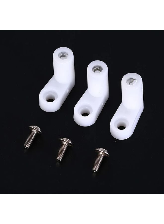 10Pcs White L Shaped PCB Mounting Feet 20mm Height Adjustable Angle With Screws - Image 5