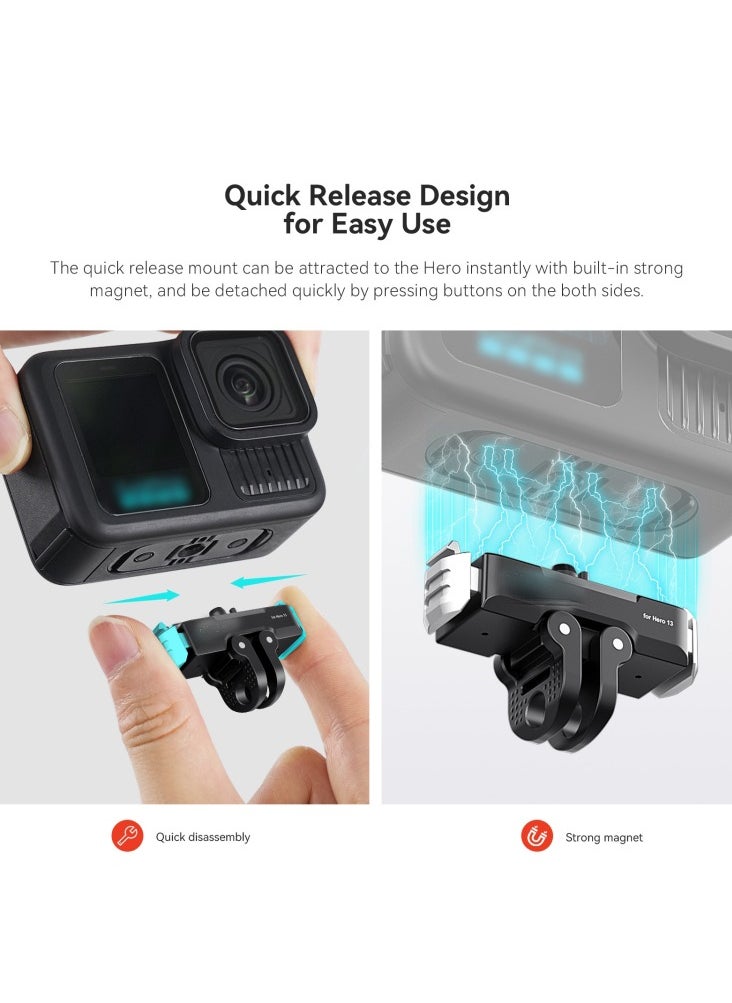 General - Suitable for GoPro HERO13 Black AMAI metal magnetic quick release base dual interface adapter base - Image 1