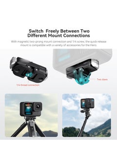 General Suitable for GoPro HERO13 Black AMAI metal magnetic quick release base dual interface adapter base  - Image 5