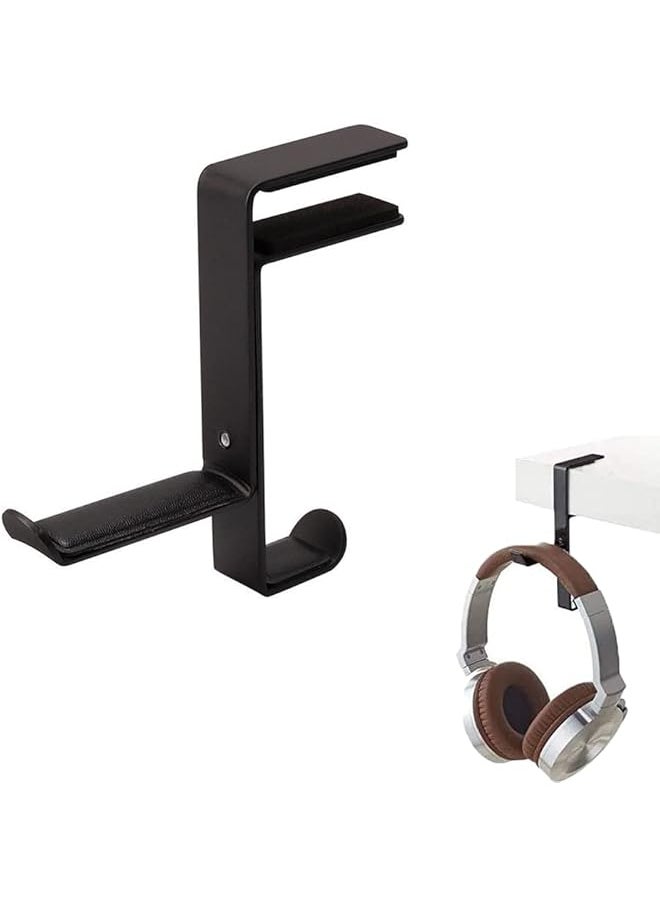 X spring Metal Headphone Hanger Adjustable Under Desk Headphone Stand With Silicone Non Slip Pad Under Desk Space Save Mount Universal Metal Headphone Stand Hook For All Headphones  - Image 1