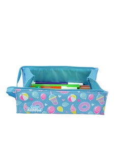 SMILY KIDDOS Smily Kiddos| Smily Tray Pencil Case (Light Blue) | Compass Box | Pencil Case for Kids with Cartoon Zipper | Smily Kiddos Tray Pencil Case | Color Black/Pink/Light Blue/Blue/Purple  - Image 5