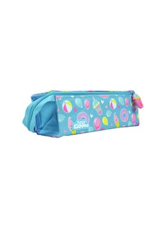 SMILY KIDDOS Smily Kiddos| Smily Tray Pencil Case (Light Blue) | Compass Box | Pencil Case for Kids with Cartoon Zipper | Smily Kiddos Tray Pencil Case | Color Black/Pink/Light Blue/Blue/Purple  - Image 2