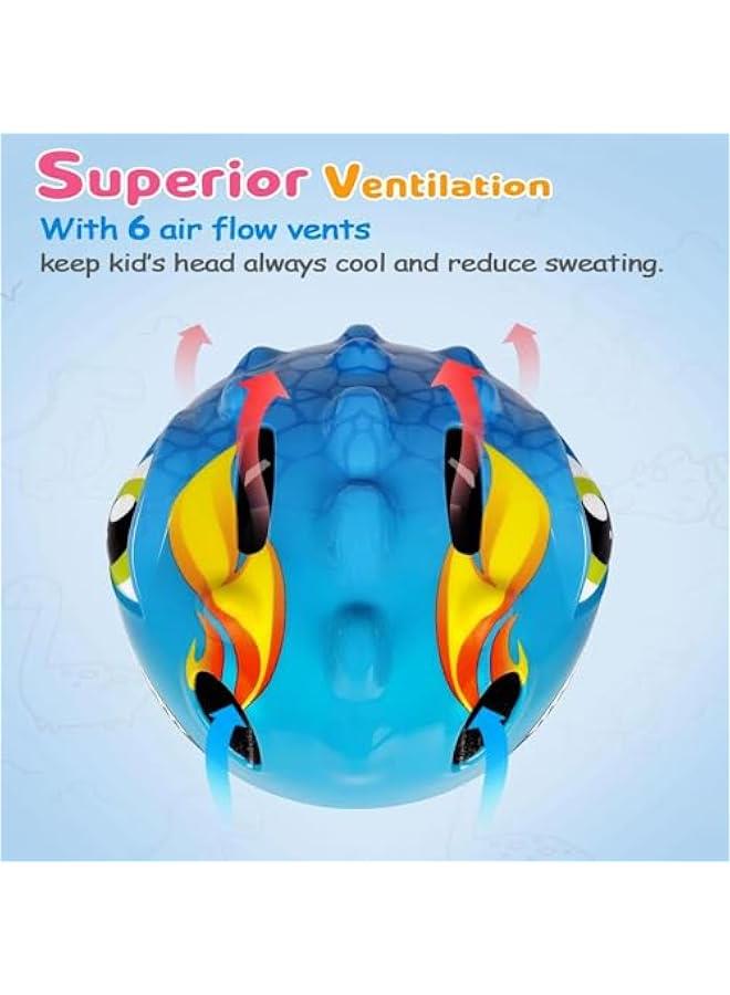 Toddler Helmet, Kids Bike Helmet, Dinosaur Design Multi-Sport Safety Helmet, Toddler Bike Cycling Scooter Helmet, Adjustable Protect Helmet for Kids Cycle for Boys and Girls Age 3-8 - Image 5